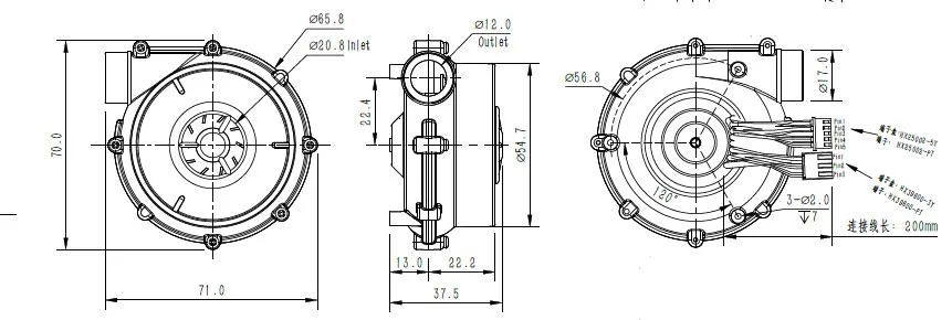 Brushless 12VDC Air Blower for CPAP/Bipap Machine